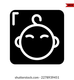 illustration of baby glyph icon 