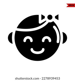 illustration of baby glyph icon 