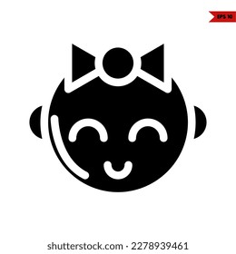 illustration of baby glyph icon 