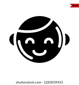 illustration of baby glyph icon 
