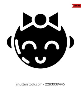 illustration of baby glyph icon 