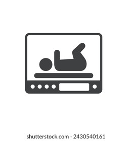 illustration of baby incubator, vector art.