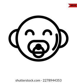 illustration of baby line icon 