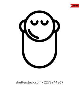 illustration of baby line icon 