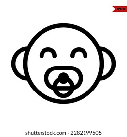 illustration of baby line icon