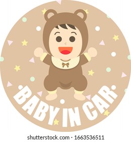 Illustration of Baby on board.