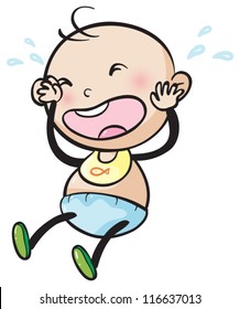 illustration of a baby on a white background