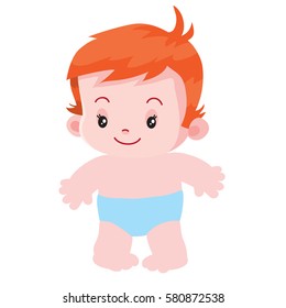 illustration of a baby on a white background