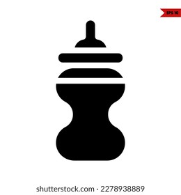 illustration of baby pacifier glyph icon 