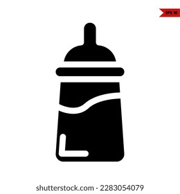 illustration of baby pacifier glyph icon 