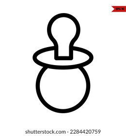 illustration of baby pacifier glyph icon