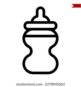 illustration of baby pacifier line icon 