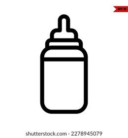 illustration of baby pacifier line icon 
