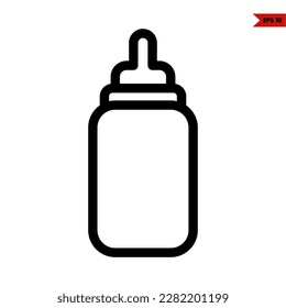 illustration of baby pacifier line icon