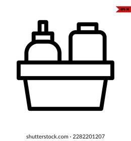 illustration of baby pacifier line icon