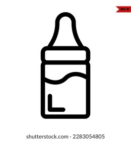 illustration of baby pacifier line icon 