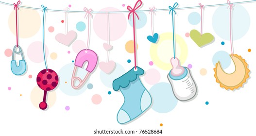 Illustration Of Baby Related Items