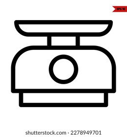 illustration of baby scales line icon 