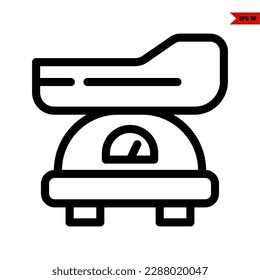 illustration of baby scales line icon 