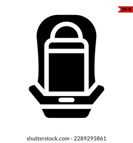 illustration of baby seat glyph icon 