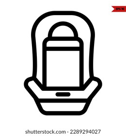illustration of baby seat line icon 