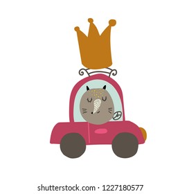 The illustration for baby shower card, greeting and invitation card, wall art.