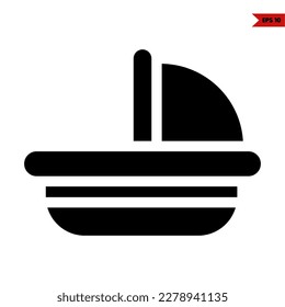 illustration of baby stroller glyph icon 