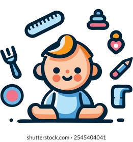 illustration baby and stuff logo