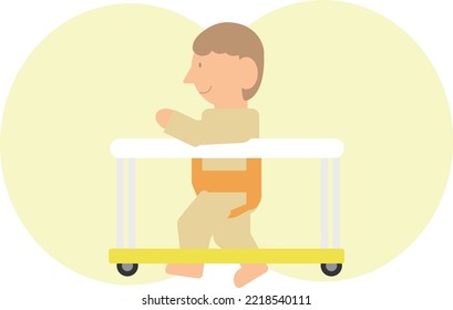 Illustration Of A Baby Walker (donut Type)