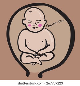 Illustration With Baby In Womb