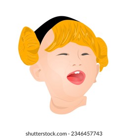Illustration des Gesichts eines Babys, kann verwendet werden, um auf Babyartikeln zu fügen