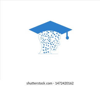 
Illustration of Bachelor with blue dot face