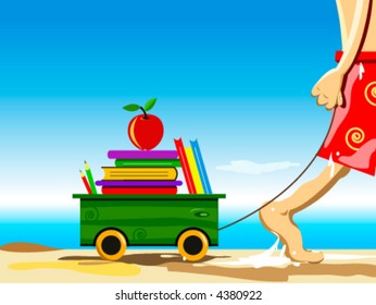 illustration with back to school concept