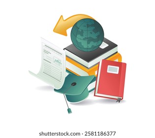 Illustration of back to school student concept