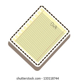Illustration of back to school, school supplies, vector illustration