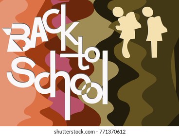 Illustration of Back to School text and background. EPS 10 vector file included