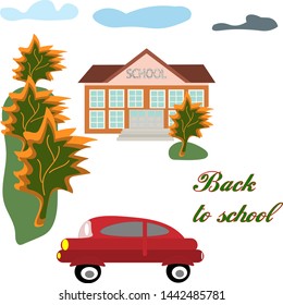 Illustration Back to school. Vector graphics.