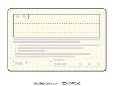 Illustration of the back side of a driver's license