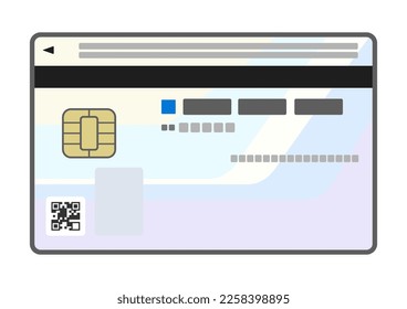 Illustration of the back side of My Number Card. My Number Card is Japanese ID card with social security and tax number.