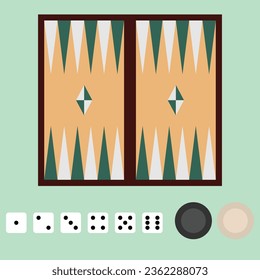 The Illustration of Backgammon Game