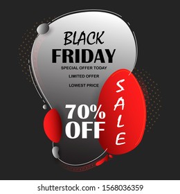 illustration of background for Black Friday Sale shopping Offer and Promotion Background on eve of Merry Christmas