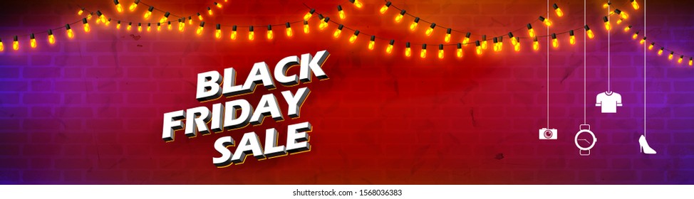illustration of background for Black Friday Sale shopping Offer and Promotion Background on eve of Merry Christmas