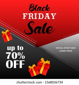 illustration of background for Black Friday Sale shopping Offer and Promotion Background on eve of Merry Christmas