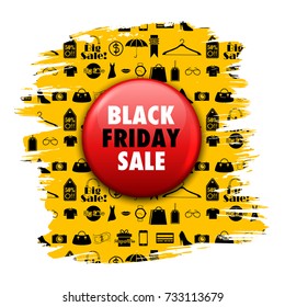 illustration of background for Black Friday Sale shopping Offer and Promotion Background 
