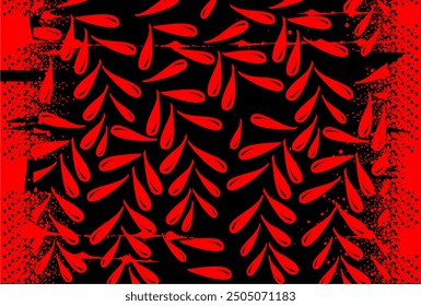 Ilustración de fondo de estilo negro y rojo hecha por Coreldraw