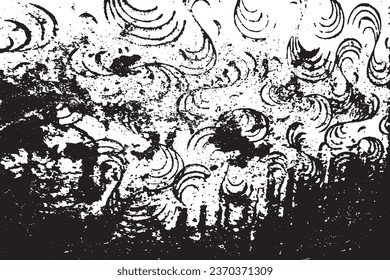 illustration of Background black and white abstract texture vector with lines, nets and dark spots
