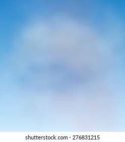 Illustration Background Blue Sky Fluffy Clouds - vector