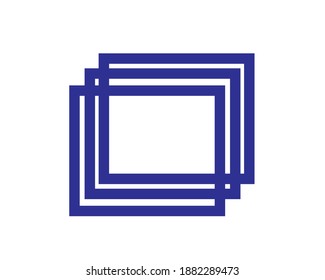 Illustration background blue square line