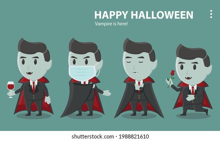 illustration background character design person vector cartoon icon avatar symbol wallpaper app lineart style commercial art logo campaign happy halloween vampire scared love dracula horror mask wine