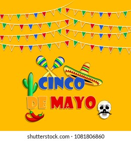 Illustration of background for Cinco De Mayo
